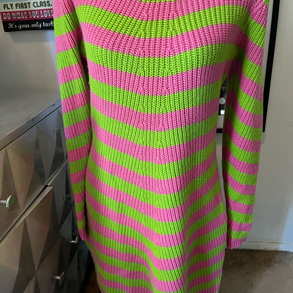 Victor Glemaud- for Target-Mod spring sweater dress pink/lime green